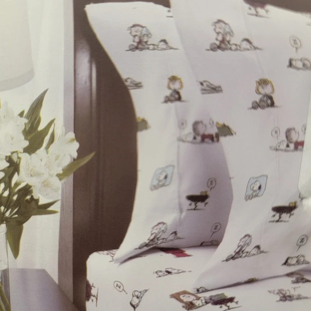Berkshire Peanuts Snoopy‎ Charlie Brown Woodstock AOP Full Sheet Set 4pc New